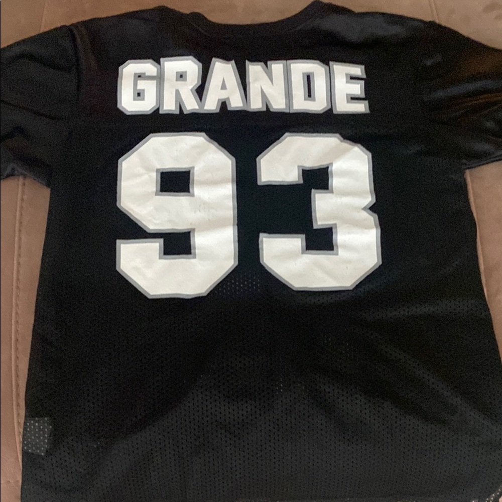 Grande  Black and White Jersey Top with Bold Sports Design